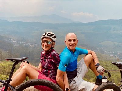 Marlon Mcgready Cycling on the  tour with redspokes